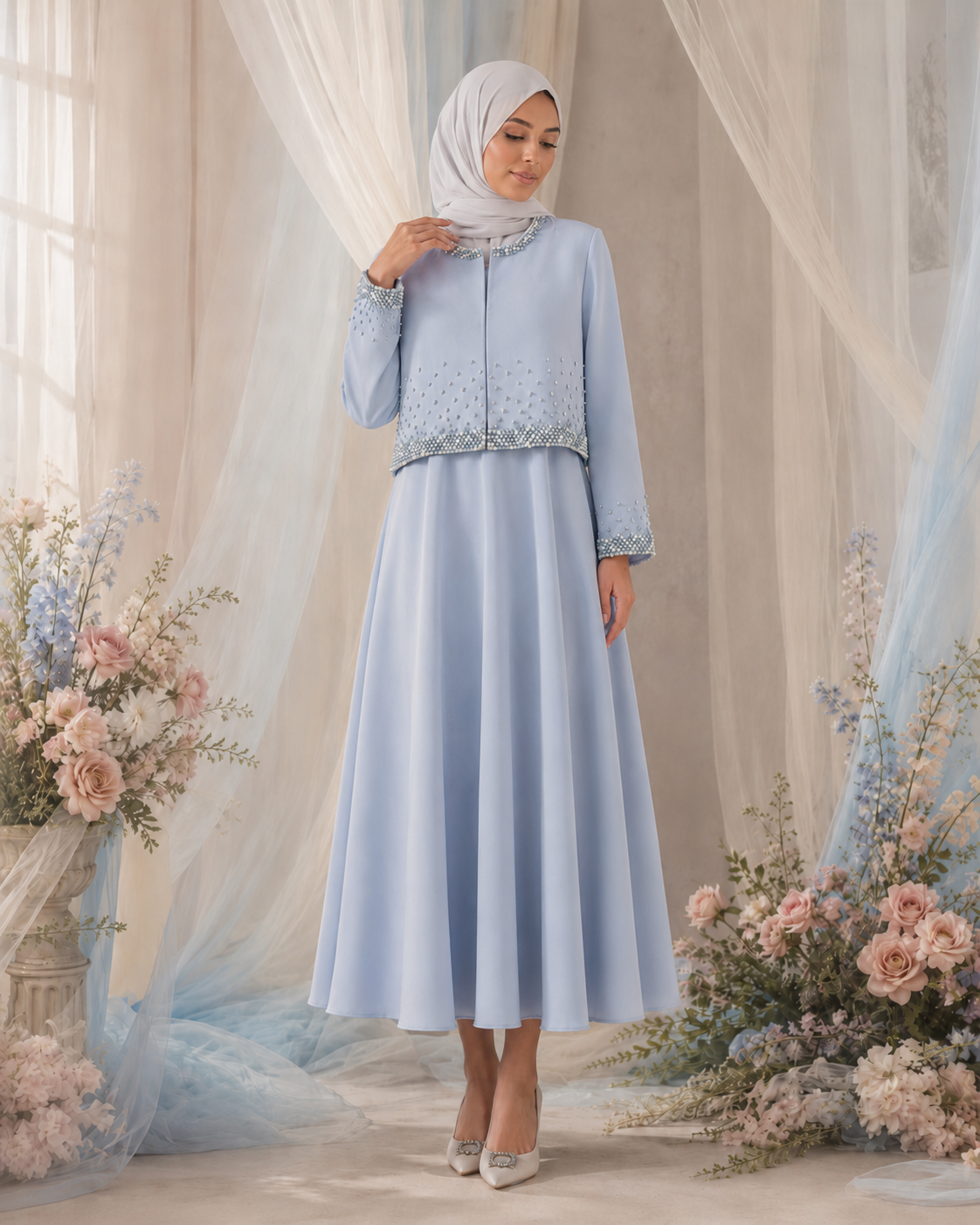 کت کراپ سارافون جواهردوزی مدل نسیم